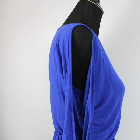 Forever 21 Blue Dress Cold Shoulder Above Knee S - Picture 3 of 5
